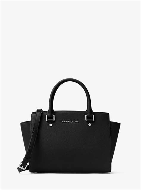 michael kors selma two tone satchel|Selma Medium Saffiano Leather Satchel .